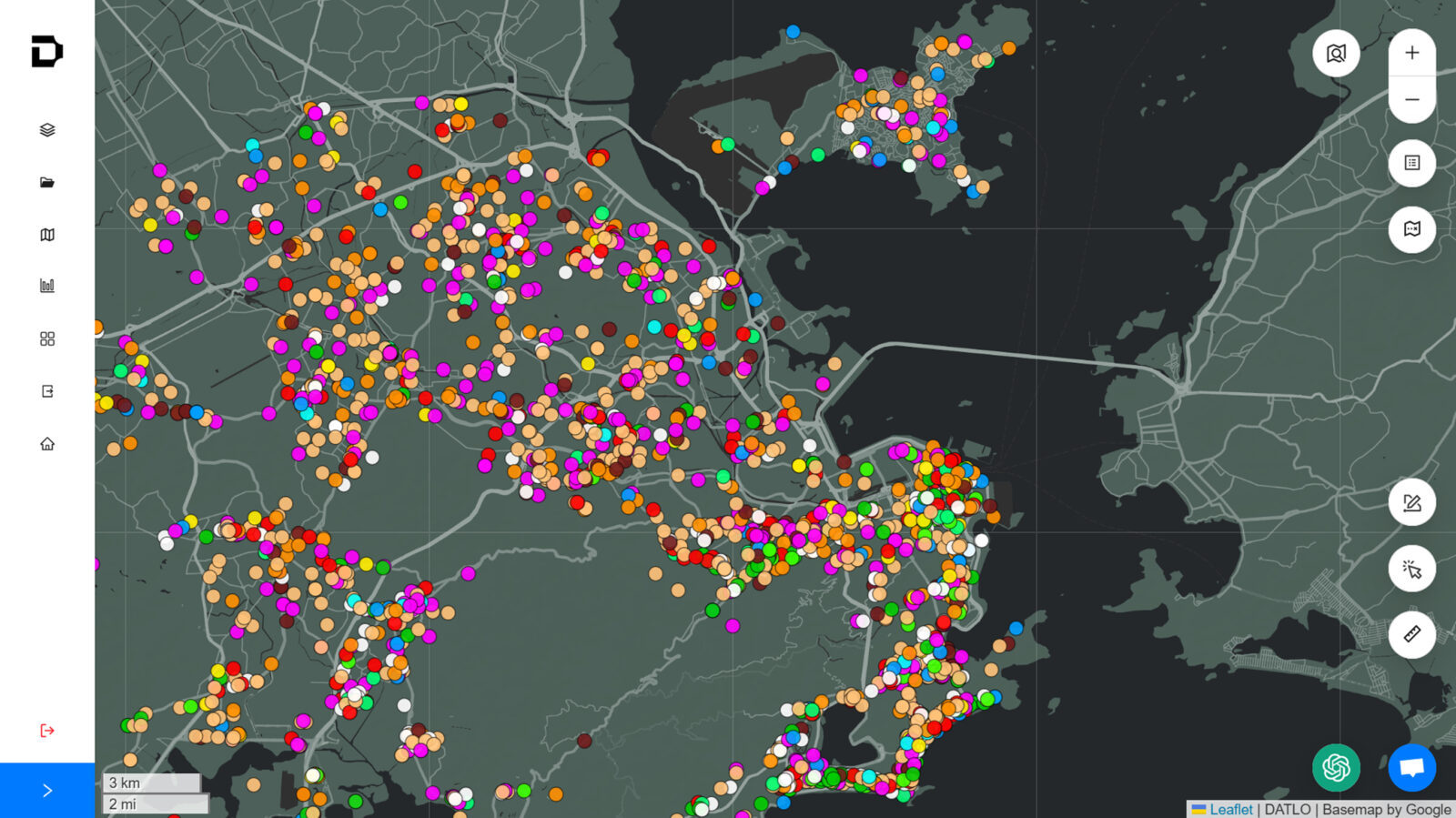 Plataforma Datlo - categorias de energia